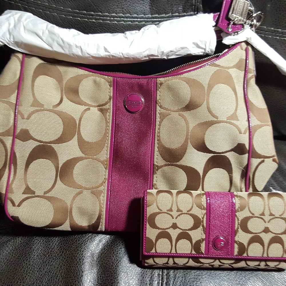 Coach Purse and Matching Checkbook Wallet